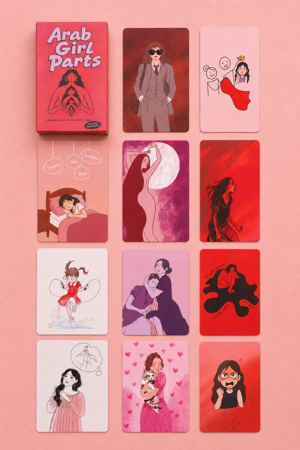 Arab Girl Parts Cards